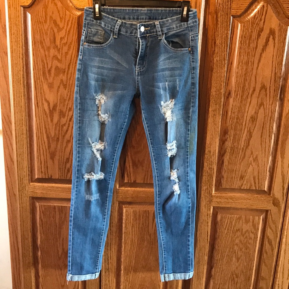 Shredded jeans